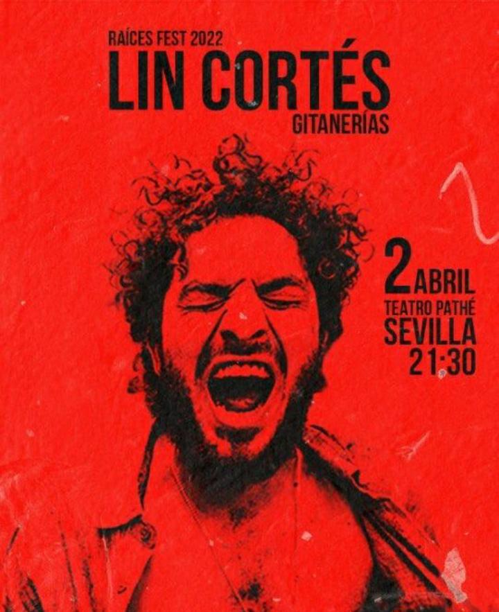 Cartel de presentación del concierto de Lin Cortés en el Teatro Pathé de Sevilla (Fuente: Instagram @lincortess)