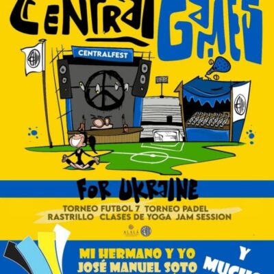 Cartel del evento solidario Central Games for Ukraine, organizado por el Club Atlético Central. (Fuente: catleticocentral)